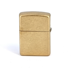 Зажигалка Zippo Armor, с покрытием Tumbled Brass, латунь/сталь, золотистая, матовая, 36x12x56 мм
