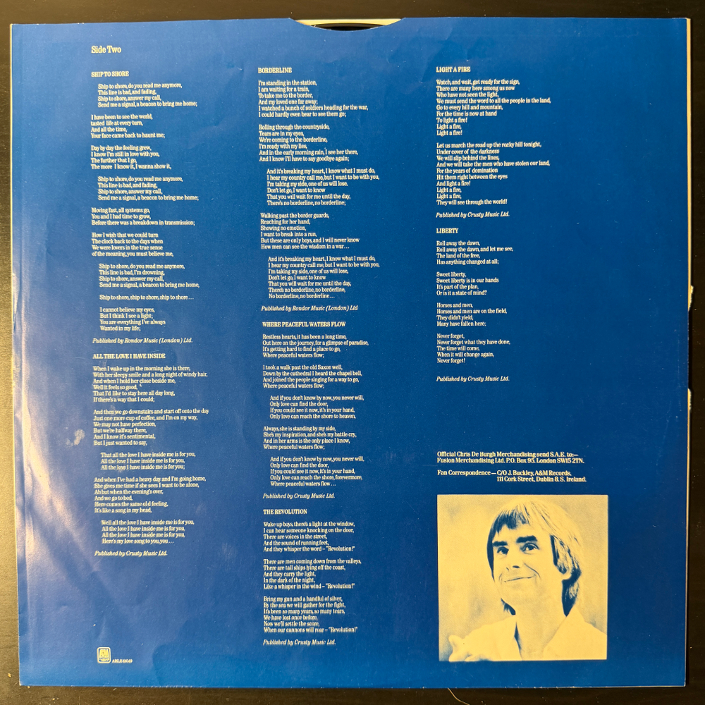 Chris de Burgh ‎– The Getaway (Голландия 1982г.)