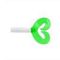 Твистер Helios Credo Double Tail 2,95"/7,5 см White & Green 7шт. (HS-12-016)