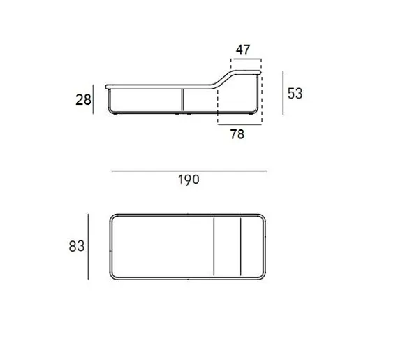 Кресло-кушетка Clivio Daybed, коричневая кожа