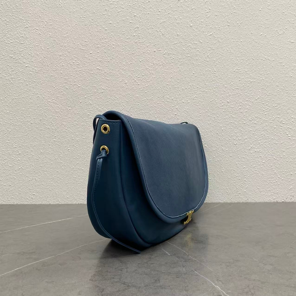 Сумка Celine Halfmoon, синяя — фото 3