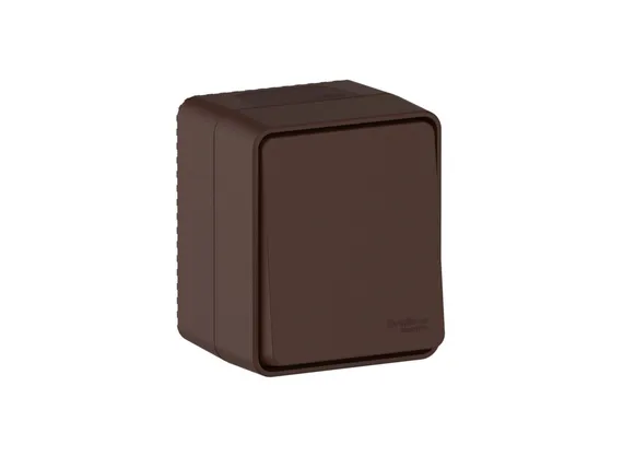 Переключатель проходной одноклавишный IP54 Systeme Electric AtlasDesign Profi54 Коричневый ATN546061