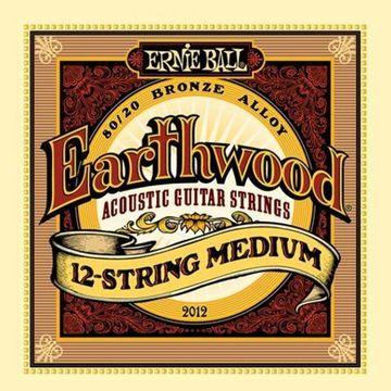 Струны для 12 струнной акустической гитары 11-42 ERNIE BALL P02012 Earthwood 80/20 Bronze Medium