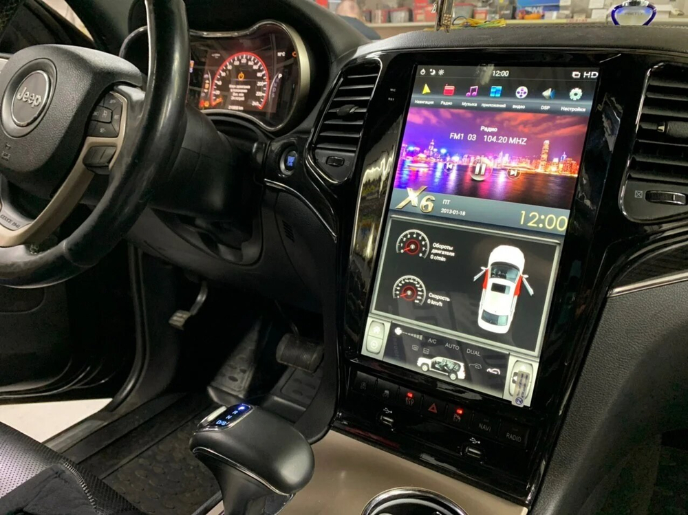 Штатная магнитола для JEEP Grand Cherokee 2013+ черная KUBERG ZF-1823B-DSP