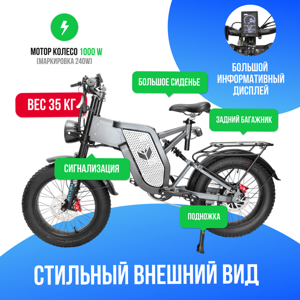 Электровелосипед Syccyba Impulse 6.0 1000W 30Ah Спицы