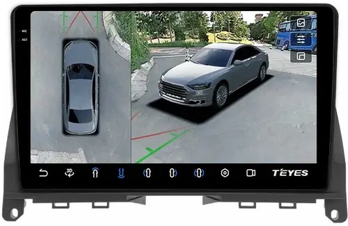 Магнитола для Mercedes-Benz C-класс W204 2007-2011 - Teyes CC3-2K-360 на Android 10, Быстрая, 2K QLED, CarPlay, 4G SIM-слот, 4 камеры в комплекте