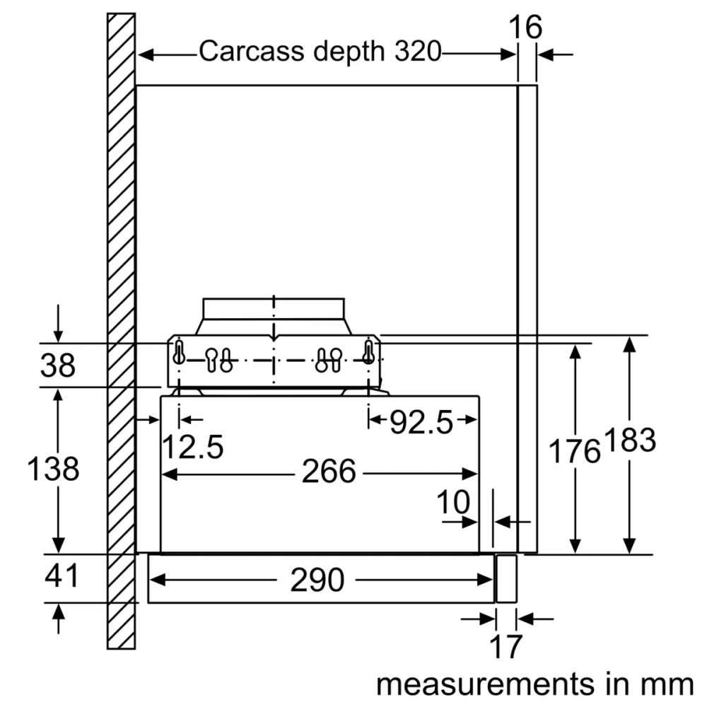 Встраиваемая вытяжка Bosch DFM064W54