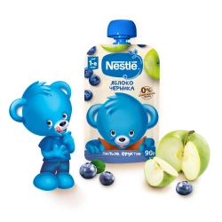 Nestle пауч пюре яблоко и черника 90г с 5 месяцев