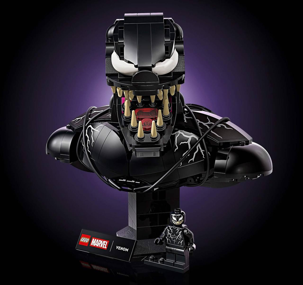 Конструктор Лего Марвел Бюст Венома 76356 | LEGO Marvel Venom Bust | коллекционная фигура Венома | 413 деталей | 18+