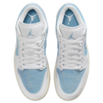 Jordan Air Jordan 1 Denim Cushioning Low top Vintage Basketball Shoes Women's Blue White