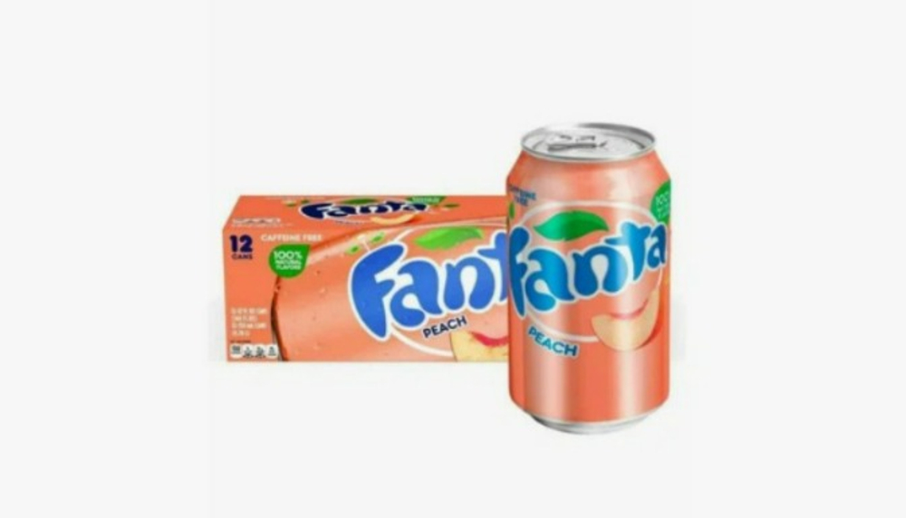 Напиток Fanta Peach  (Персик) б/а с/г, 355 мл, 12шт  Америка
