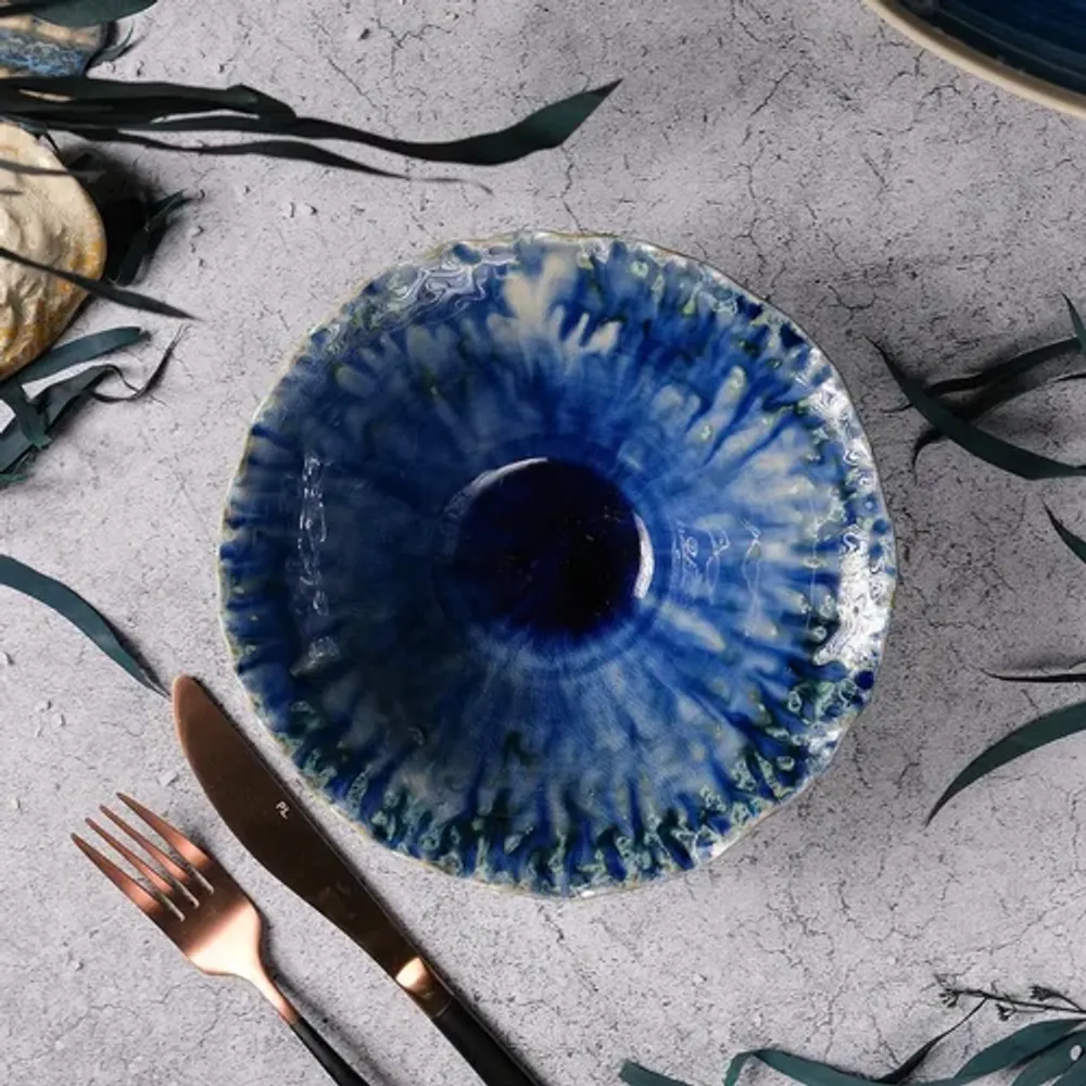 Салатник 925 мл d 19,5/6 см h9 см Dark Purple Northern Blue Flower Frutti di Mare P.L. [1]