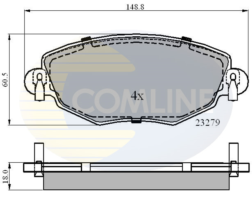 COMLINE - CBP01110-CML - Brake Pad Set, disc brake