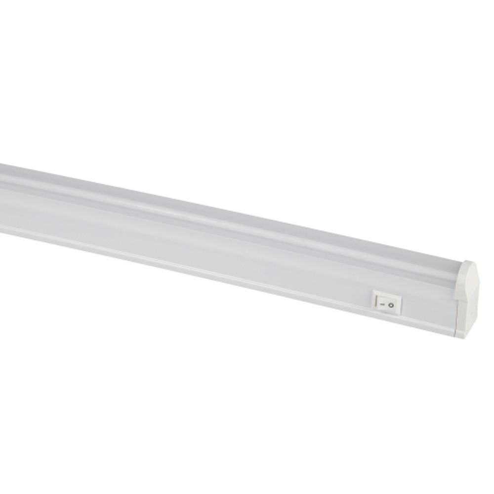 Линейный светодиодный светильник ЭРА LLED-01-12W-4000-W 12Вт 4000K L874мм с выключателем | Бытовые светодиодные линейные светильники