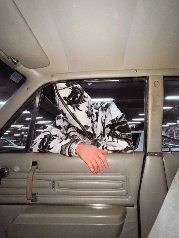 Худи Dragon half zip белый - фото 2