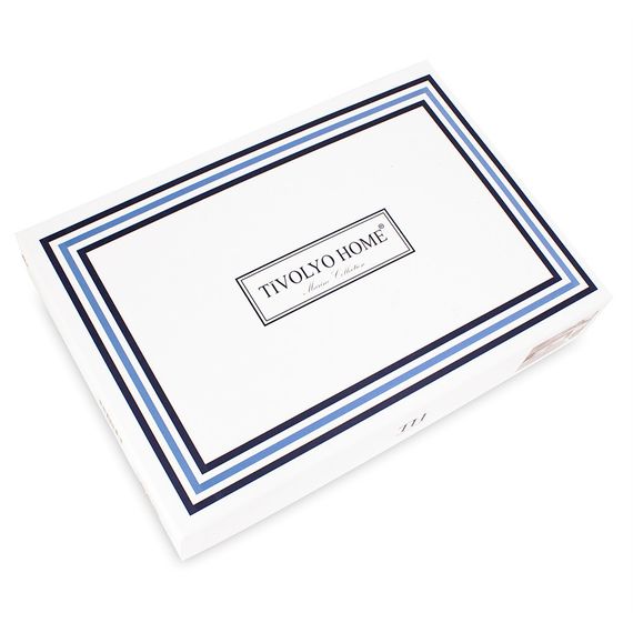 Постельное белье NAVY белый deluxe TIVOLYO HOME Турция
