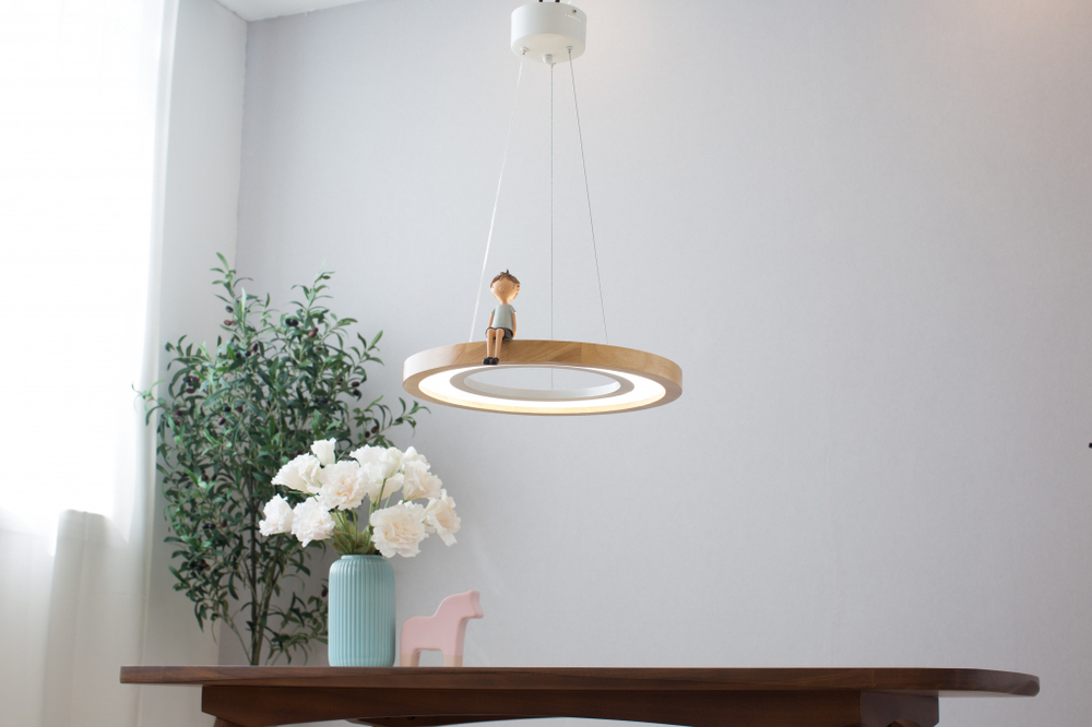 Подвесной светодиодный светильник Home Light Астерия MMD-LED D259-1-24W 4000K дерево