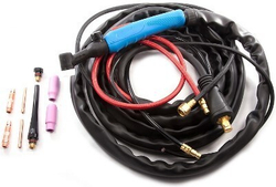 Горелка TIG WP-18FXV, 8м, вентиль, гибкая (вод.охл.)