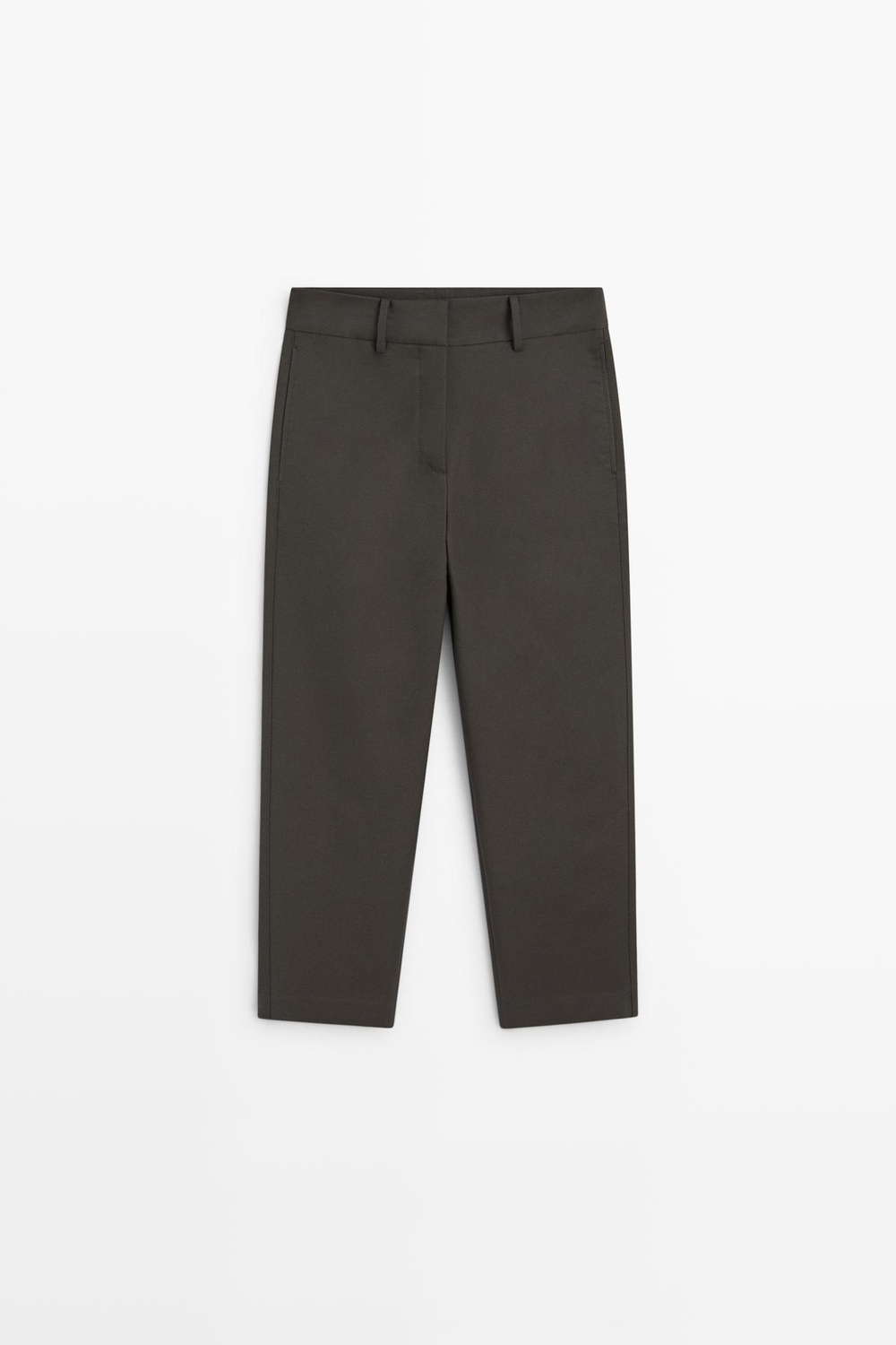 Massimo Dutti Брюки зауженного кроя из 100% хлопка, кротово-коричневый