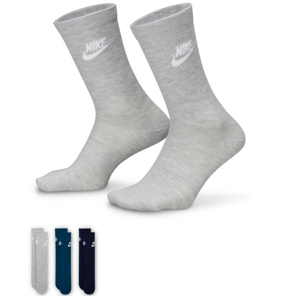 Теннисные носки Nike Sportswear Everyday Essential Crew 3P - multicolor