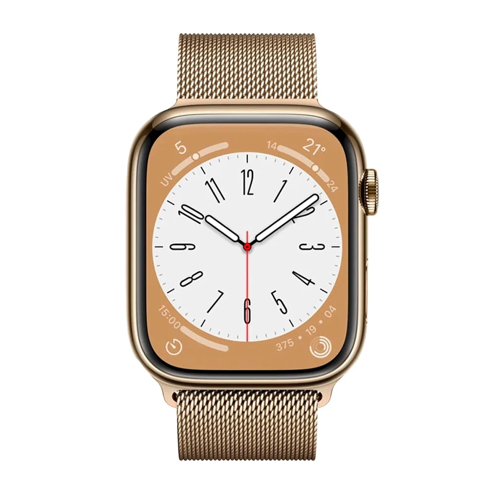 Умные часы Apple Watch Series 8 GPS + Cellular, 41mm, Gold Stainless Steel Case with Gold Milanese Loop (Золотой)