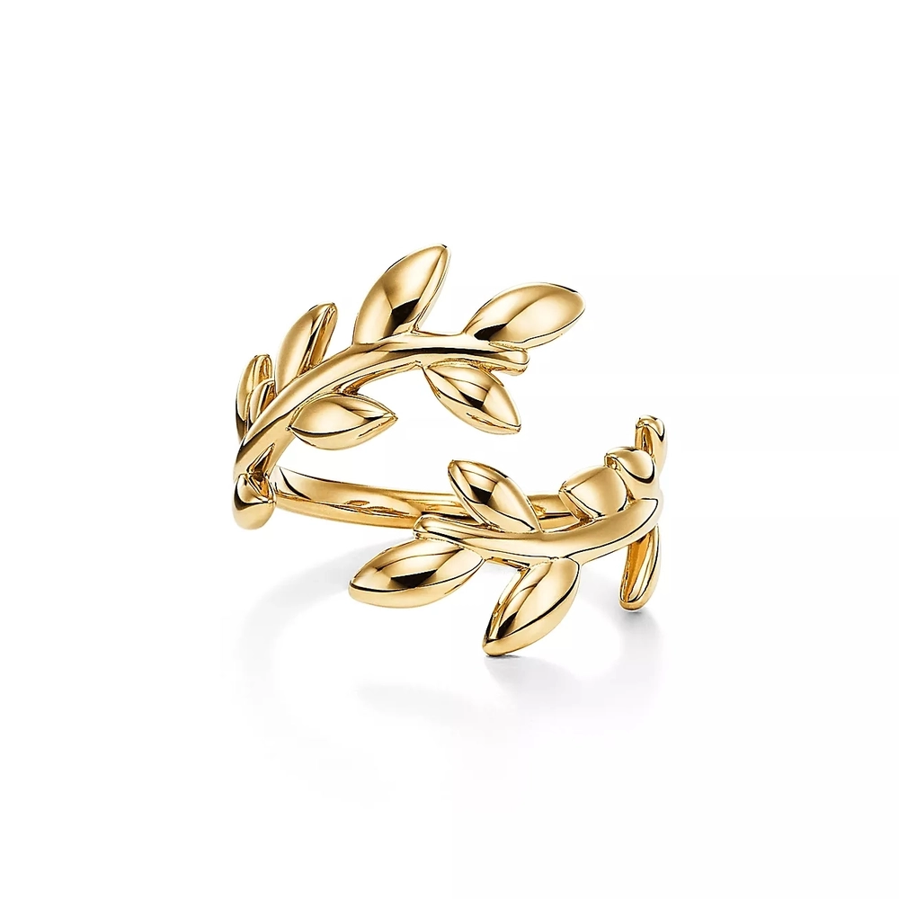 Кольцо из жёлтого золота 18k.🌿Tiffany , Olive