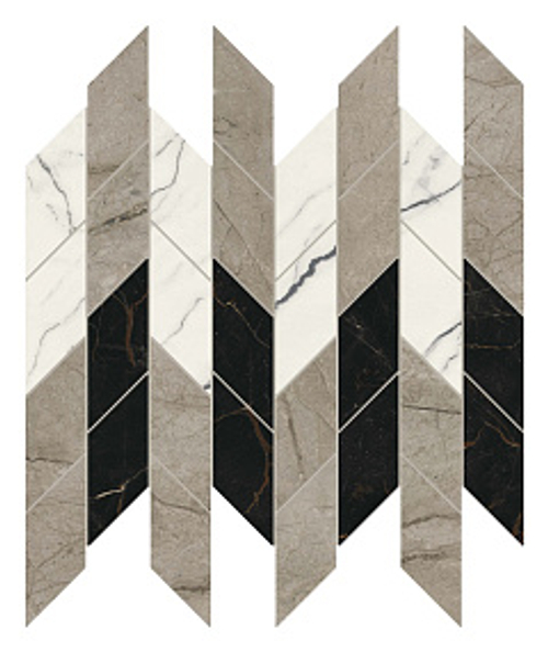 Мозаика /Керамогранит 30,8x28,4 ATLAS CONCORDE RUSSIA FORTE DEI MARMI / ФОРТЕ ДЕЙ МАРМИ Waterfall Mosaic глянц. 600110000974