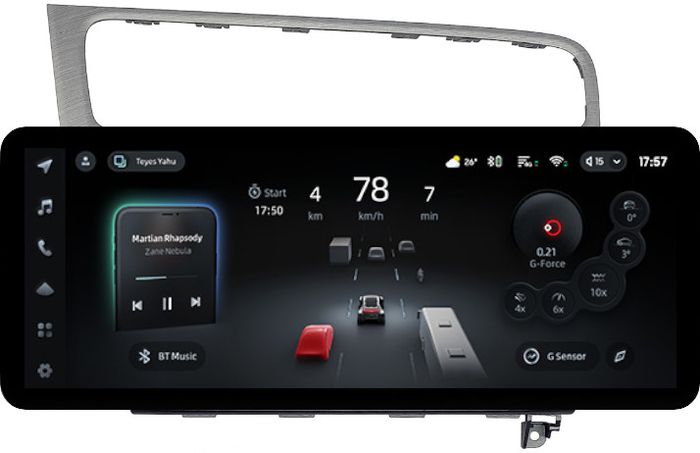 Магнитола для Volkswagen Golf 7 2012-2020 (рамка серебро) - Teyes CC4PRO монитор 12.3" 2K QLED + рамка 10, Android 13, Быстрейшая, Snapdragon 778G, ИИ, CarPlay, DSP, 4G SIM-слот