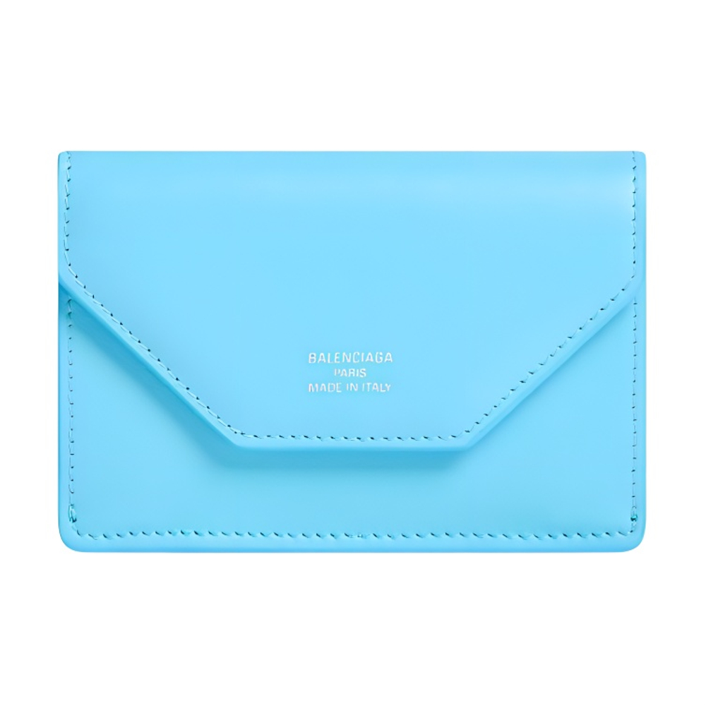 Balenciaga Smooth Calfskin Wallet Mini Women"s Blue