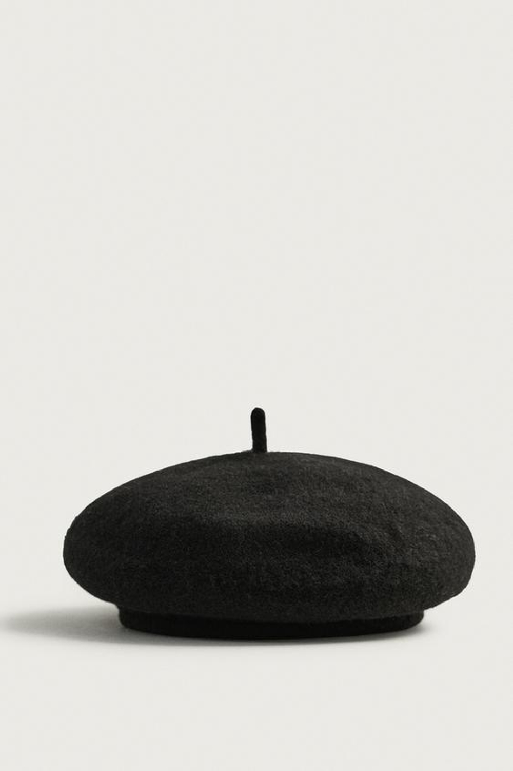ZARA БЕРЕТ ИЗ 100% ШЕРСТИ, ЧЕРНЫЙ