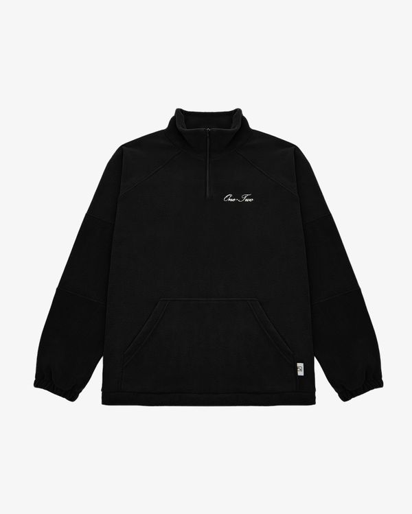 Толстовка Drawstring Half-Zipped черная - фото 10