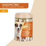 Лакомство для собак на каждый день палочки с куриным и утиным мясом Мнямс 340г