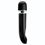 Черный мощный жезловый вибратор с изогнутой ручкой Charming Massager - 24 см. (Цвет: черный)