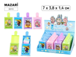Ластик 7*3.8*1.4см. фигурный "Зубастик" 4 цвета (Mazari)