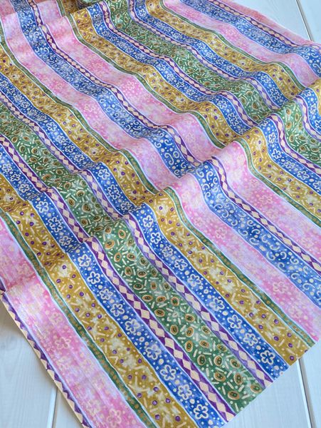 РОЗОВО-ГОЛУБАЯ КАЙМА, 100% хлопок, Handmade Fabrics 10