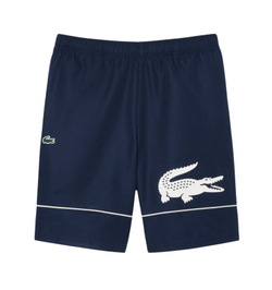 Теннисные шорты Lacoste Printed Diamond Taffeta - blue navy/white