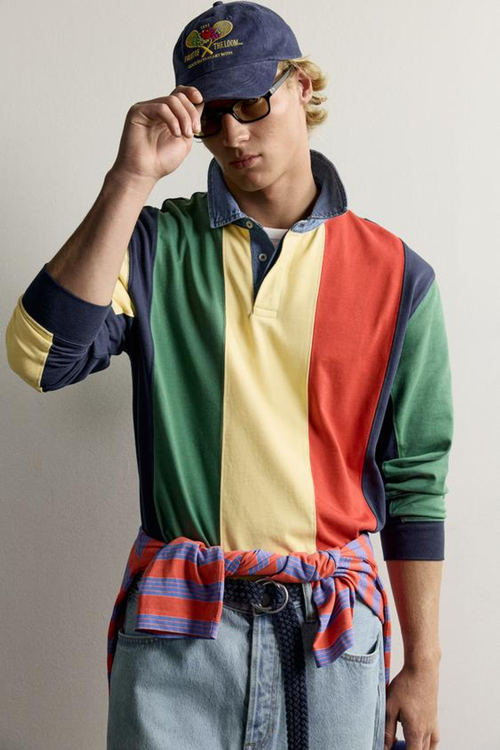 ZARA - FRUIT OF THE LOOM™ РУБАШКА ПОЛО В ПОЛОСКУ С КОНТРАСТНЫМ ВОРОТНИКОМ, РАЗНОЦВЕТНЫЙ