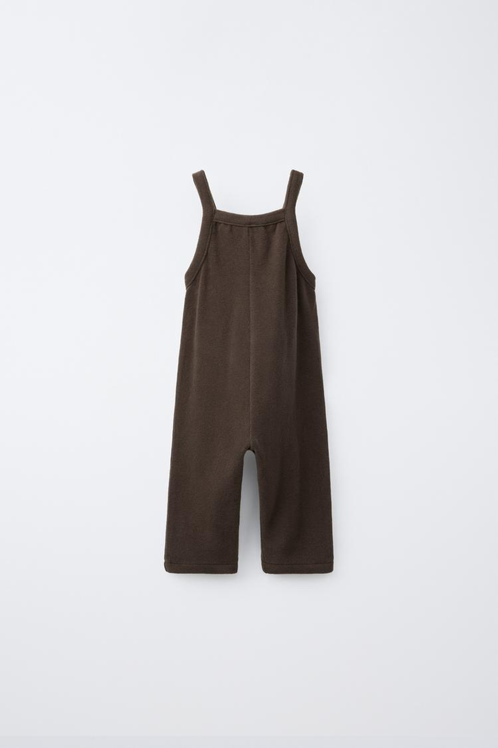 ZARA ДЛИННЫЙ КОМБИНЕЗОН SOFT TOUCH, КОРИЧНЕВЫЙ