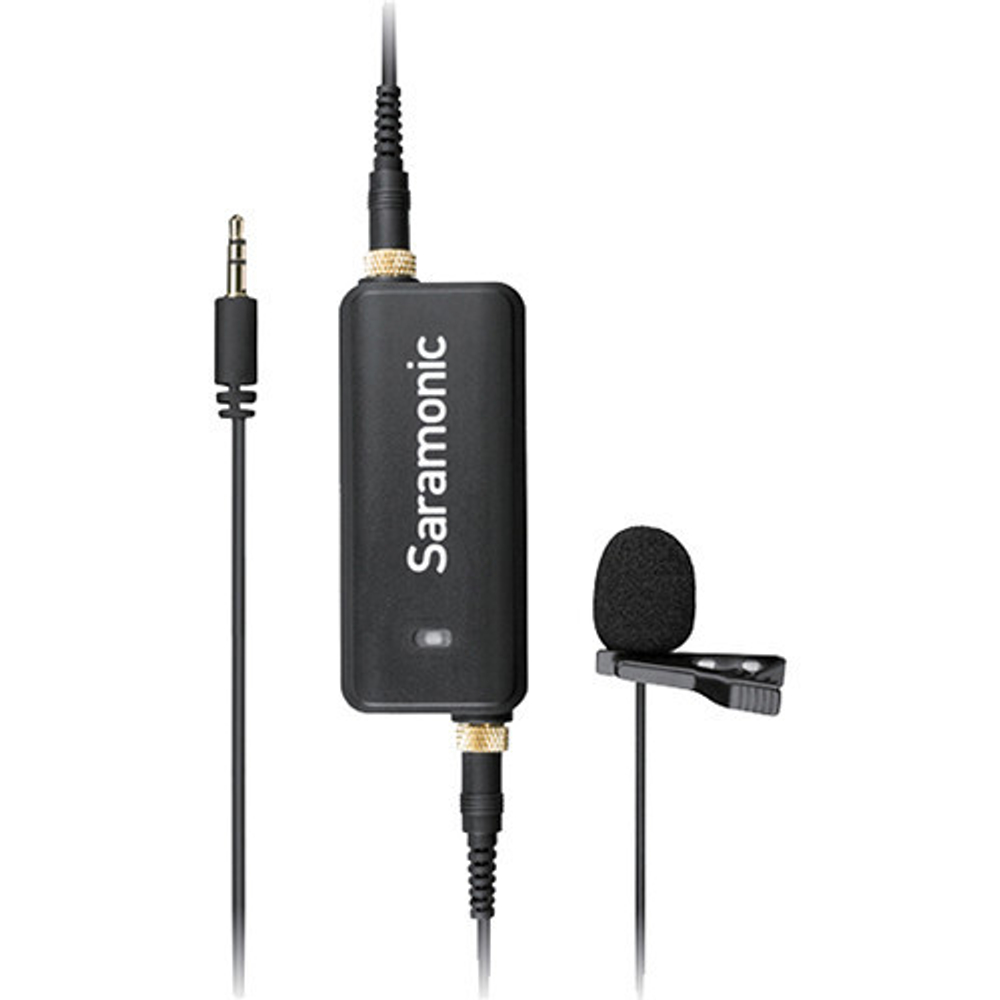 Микрофон петличный Saramonic LavMic с двухканальными микшером, microUSB, TRS, TRRS