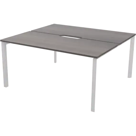 Бенч двойной на 2 рабочих места на металлокаркасе НТМП.П.Б2-120  1200x1496x750 Аргентум-МП