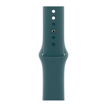 Умные часы Apple Watch Series 10 GPS, 46mm, Jet Black Aluminium Case with Sport Band S/M, Lake Green (Черный)