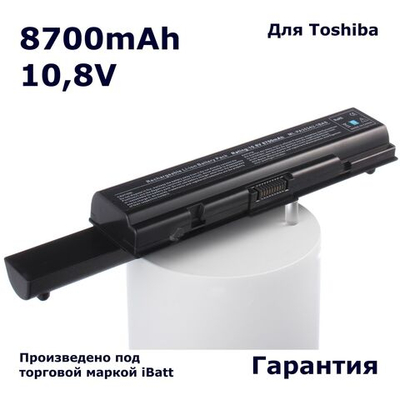 Аккумулятор iBatt 8700mAh, для Satellite L300-10Q L300-20D L300D-242 L305D-S5934 L455-S5975 L500-1EN Pro A210 A210-EZ2202X