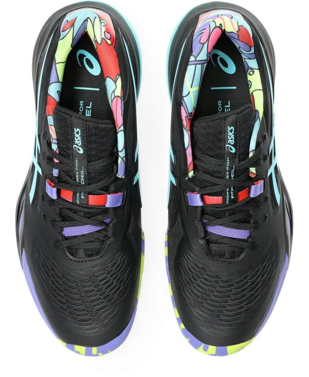 Мужские кросовки для Padel Asics Gel-Resolution X Padel - black/energy aqua