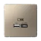 Розетка с USB A+C Systeme Electric ArtGallery Шампань GAL000529