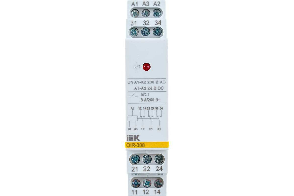 Реле промежуточное модульное OIR 3 контакта 8А 230В AC IEK