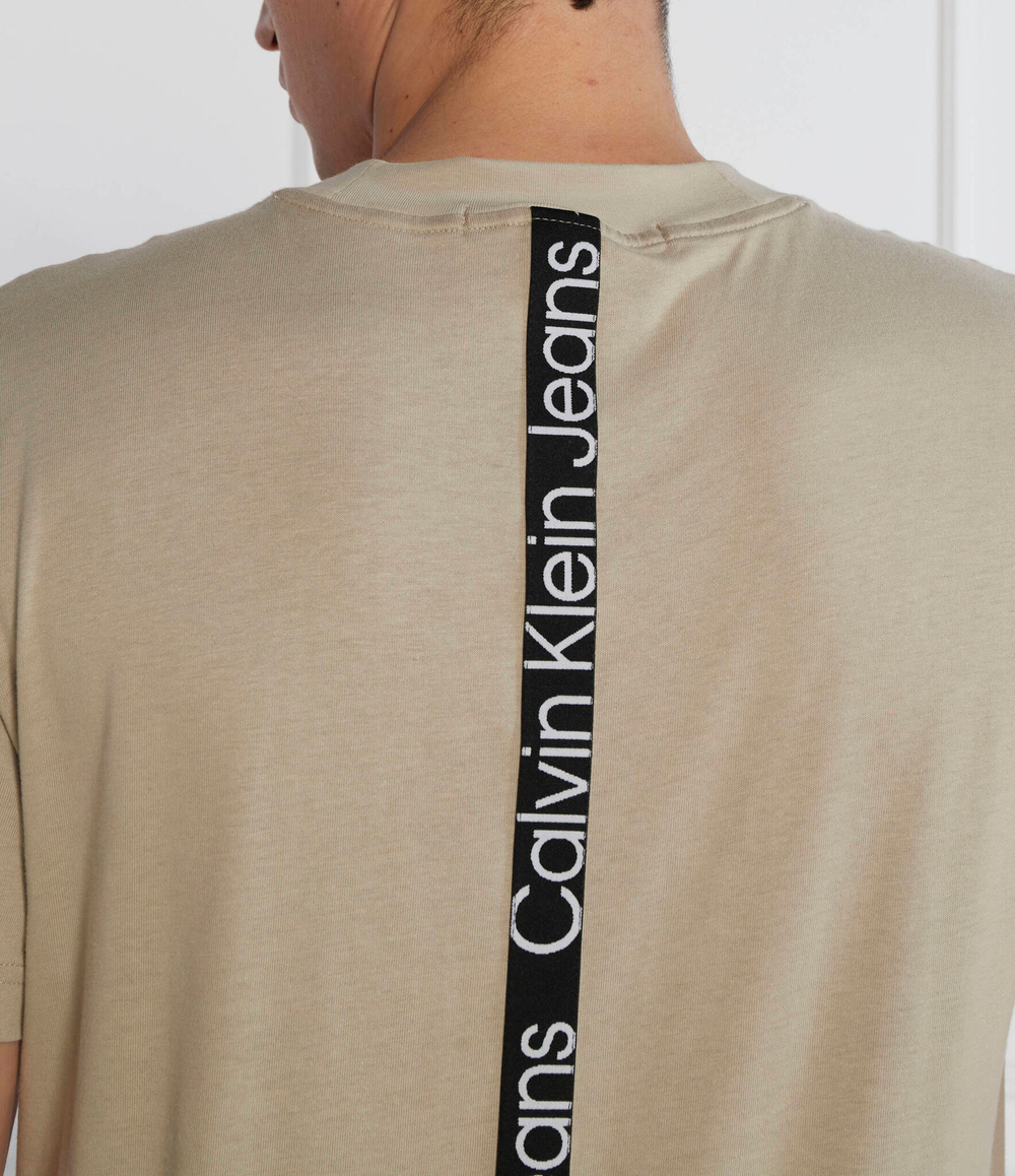 Футболка LOGO TAPE CALVIN KLEIN JEANS - бежевый(J30J323993)