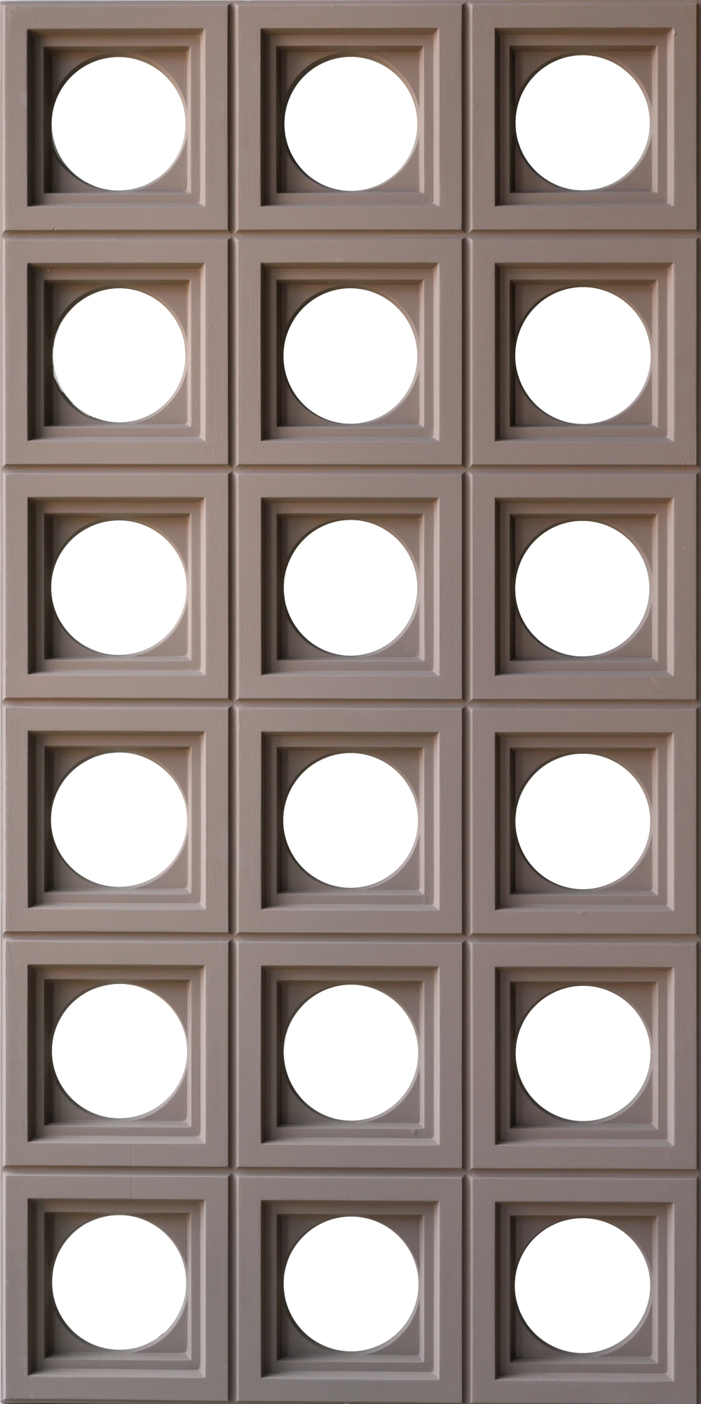Объемная полиуретановая панель, круг средний, Вулканический серый / PU BLOCK PANEL 4-Volcanic Grey 1200х600х30 мм