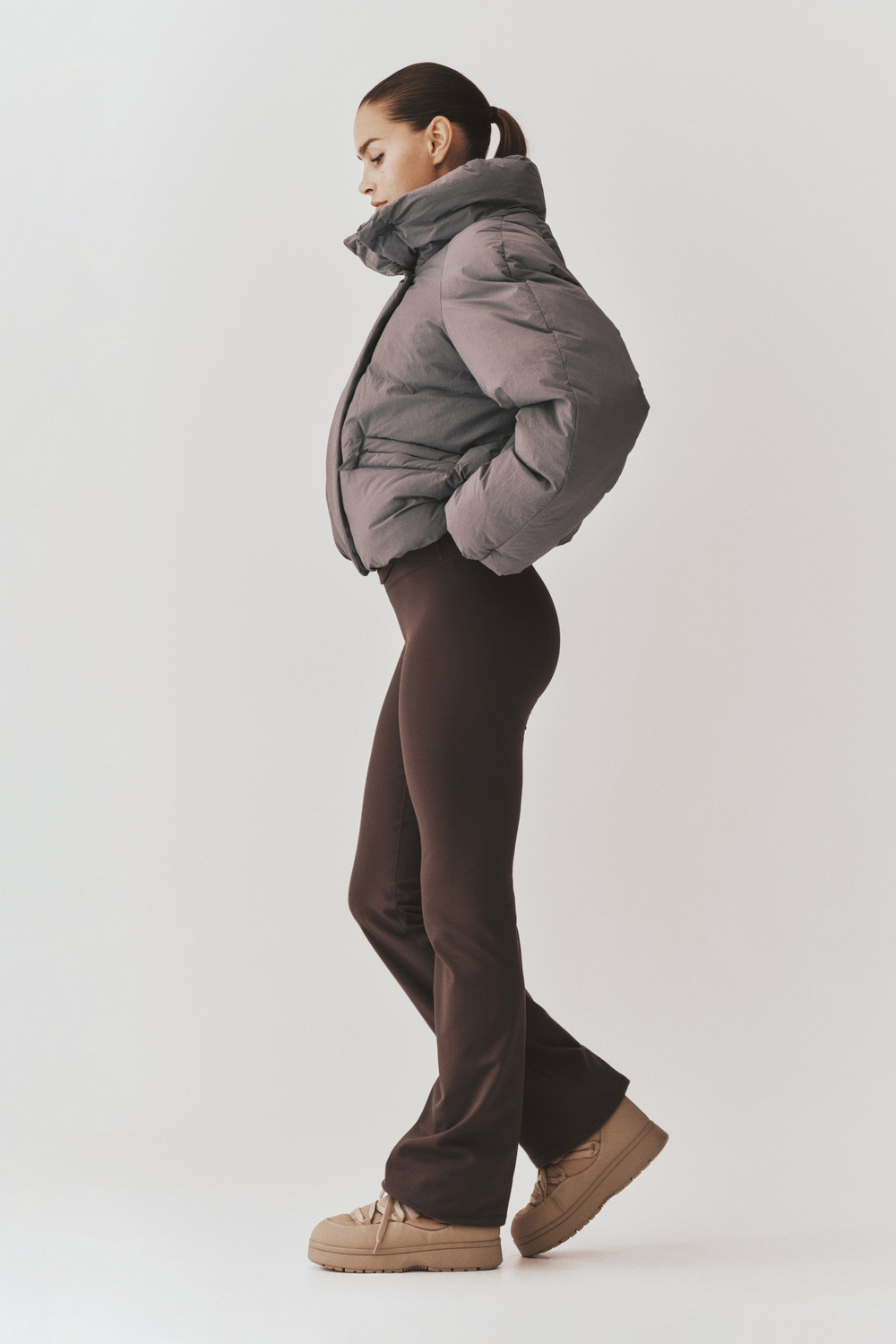 Тёплые леггинсы клёш Fleece SoftMove™ - H&M