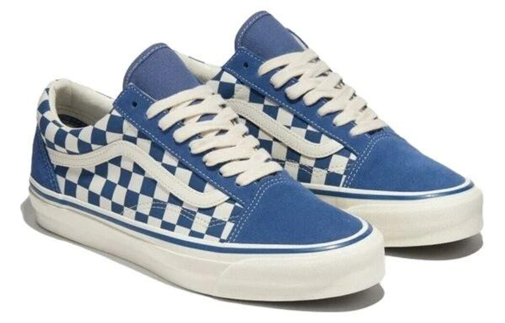 Кеды унисекс Vans Off The Wall, синие, в клетку, размер 38,5