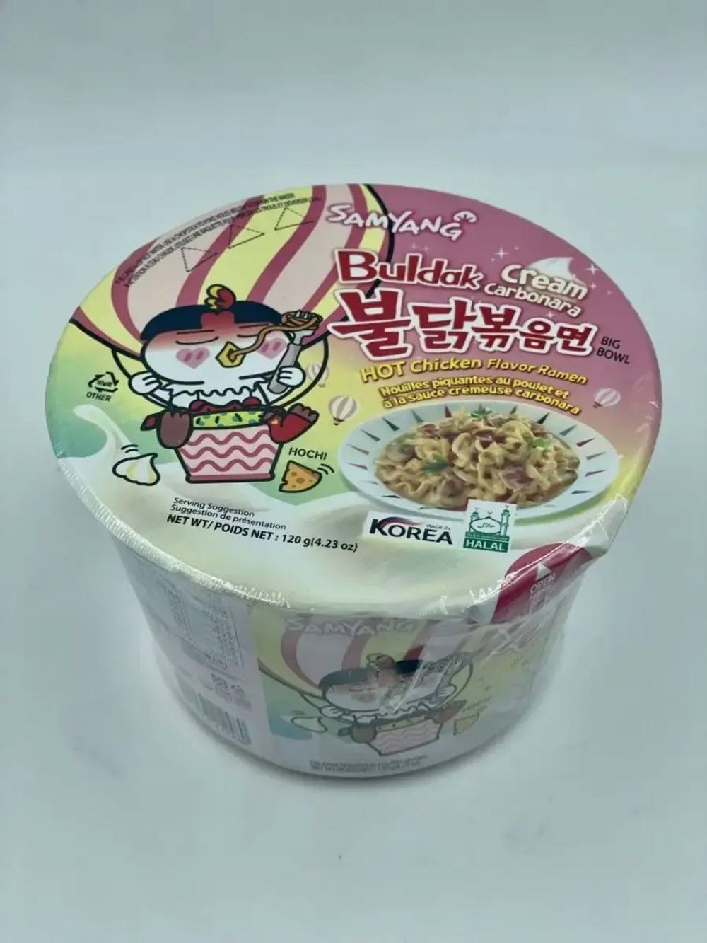 Samyang со вкусом острой курицы и сыра в соусе карбонара
